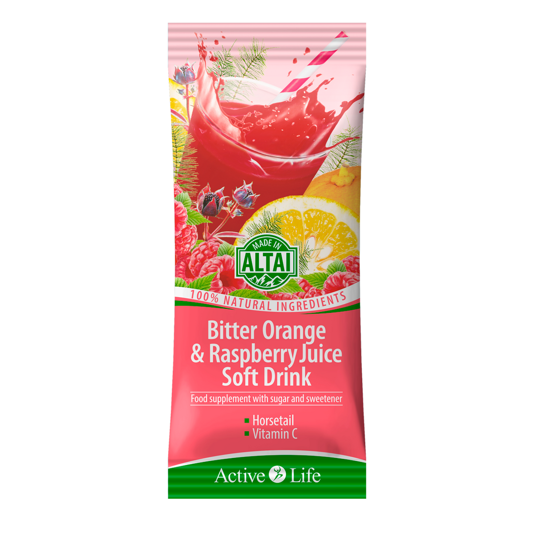 Bitter Orange and Raspberry Juice Soft Drink
