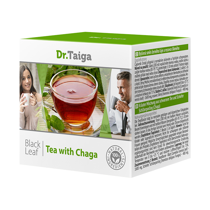 Черный листовой чай Tiande с чагой