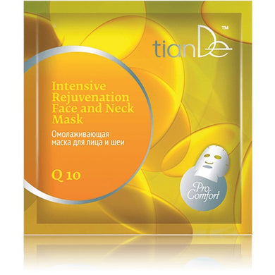 Tiande Intensive Rejuvenation Face and Neck Mask Q 10, 1 pc